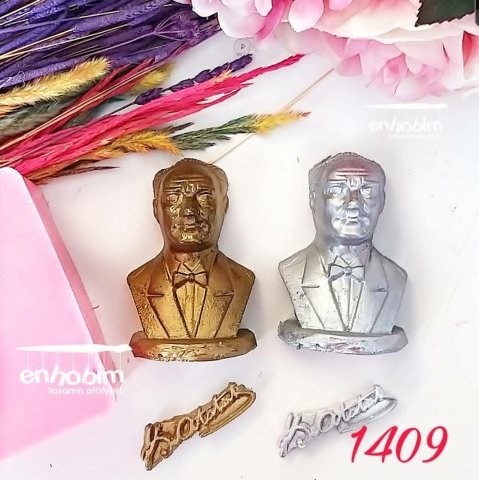 Atatürk imzalı büst silikon kalıp