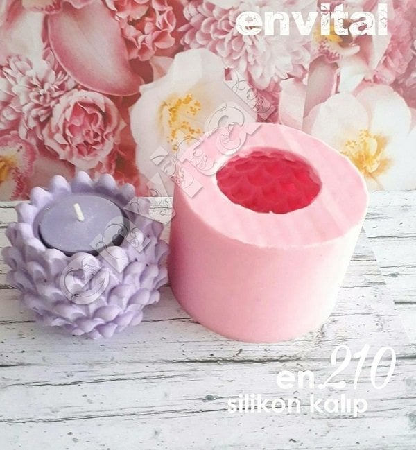 Kozalak mumluk tek silikon kalıp