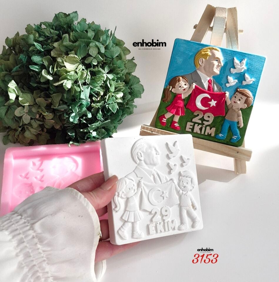 29 Ekim Cumhuriyet Çocuklar Silikonkalıp
