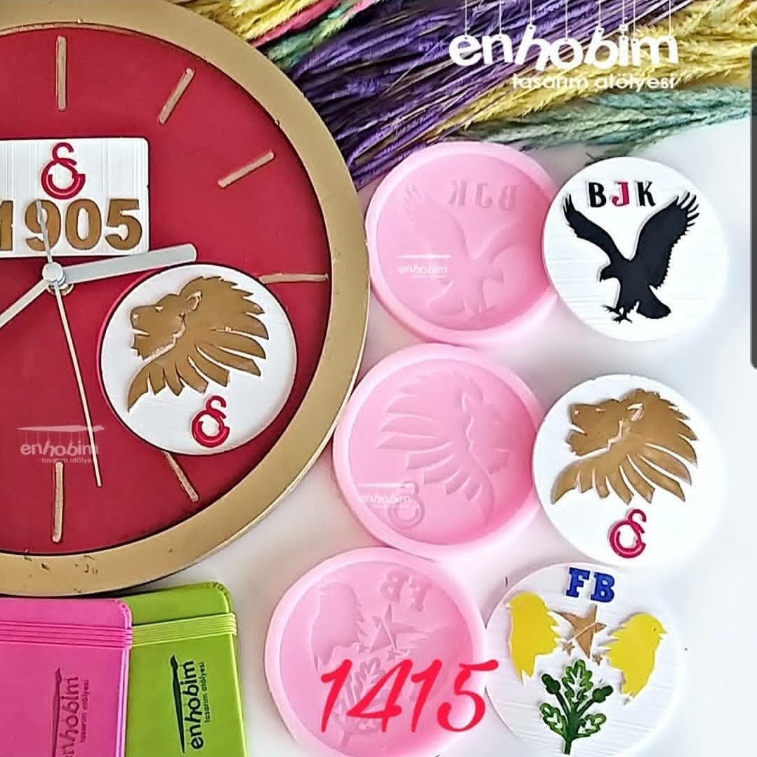 3lü set taraftar etiket silikon kalıp