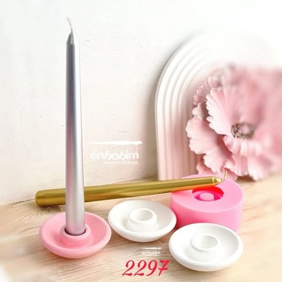 Şamdan Mumluk Kulpsuz Silikon kalıp