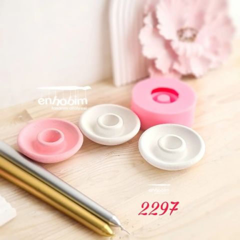 Şamdan Mumluk Kulpsuz Silikon kalıp