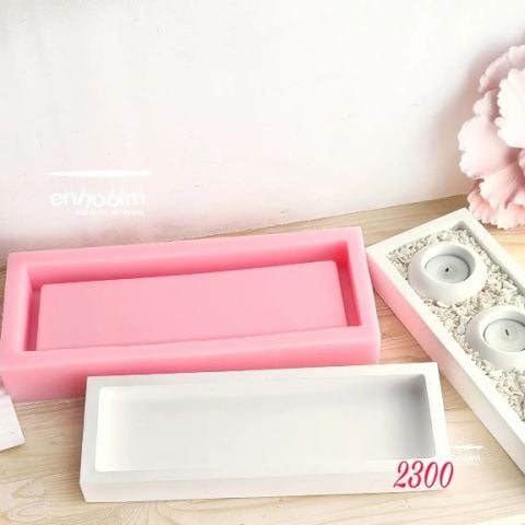 Dikdörtgen kasa taban sunumluk silikon kalıp