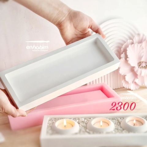 Dikdörtgen kasa taban sunumluk silikon kalıp