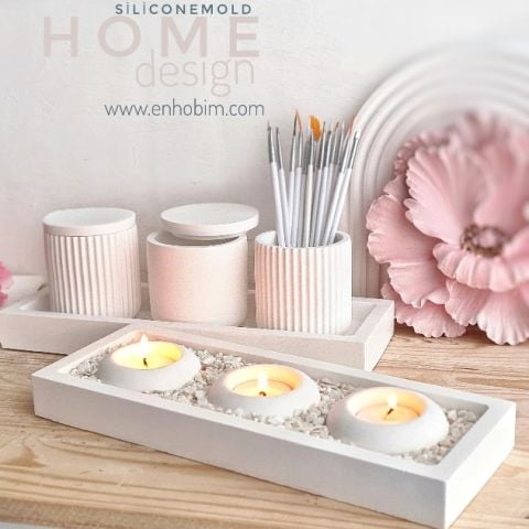 Dikdörtgen kasa taban sunumluk silikon kalıp