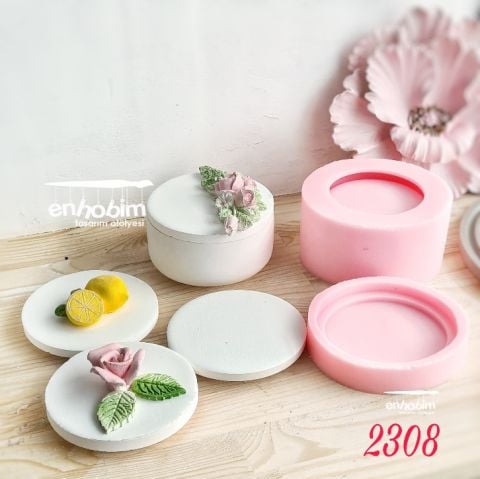 Mum kabı geniş büyük  düz silindir silikonkalıp