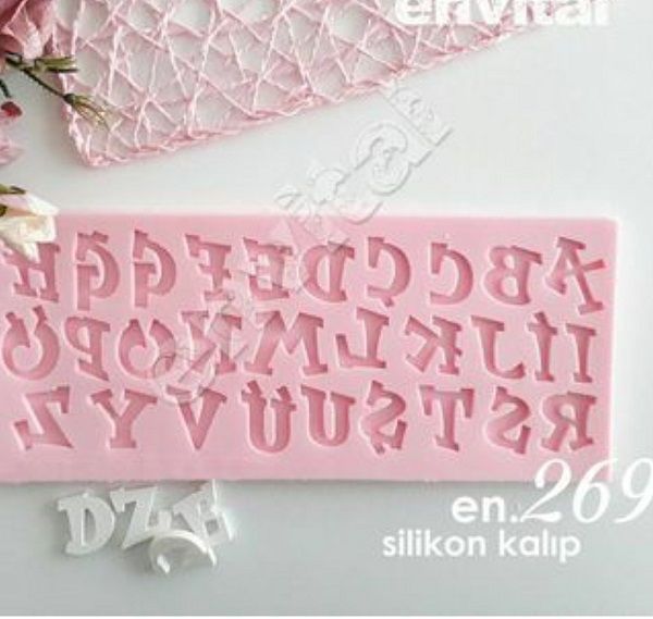 Çapraz alfabe silikon kalıp