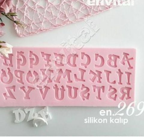 Çapraz alfabe silikon kalıp