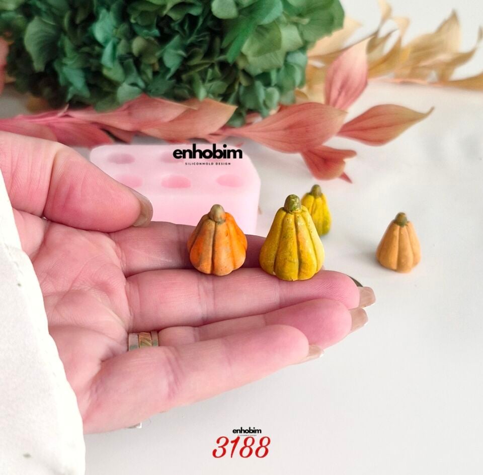 6 lı Mini Uzun Form 2 Boy Kabak Silikon Kalıp