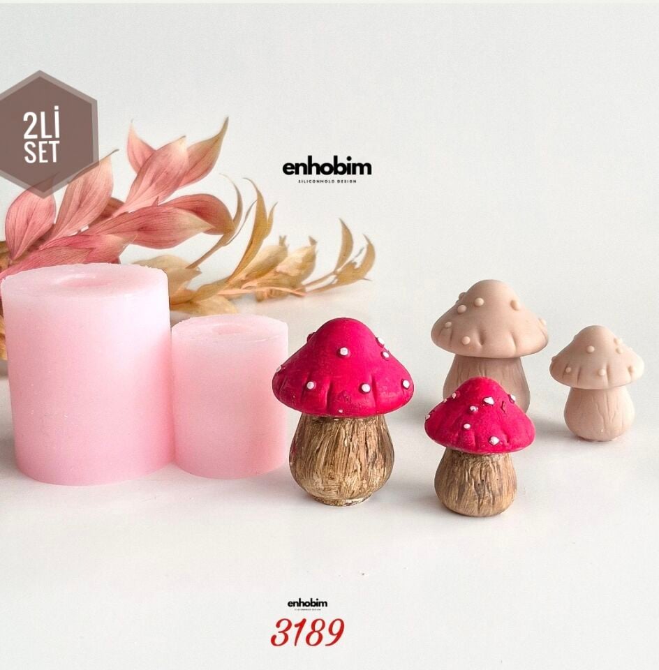 Mantar 2 Boy Set Silikon Kalıp