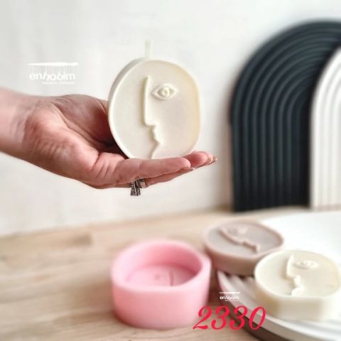 İskandinav Tarz Yuvarlak Yüz Mum Silikon kalıp