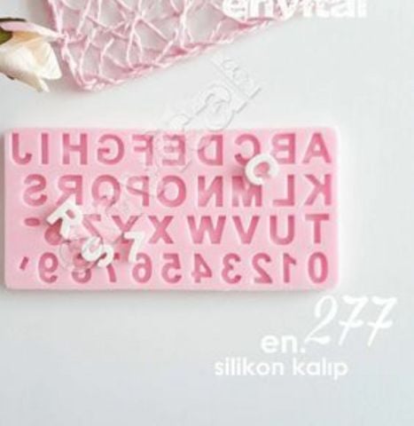1cm alfabe küçük silikon kalıp