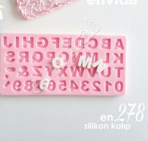 1.5 cm alfabe silikon kalıp