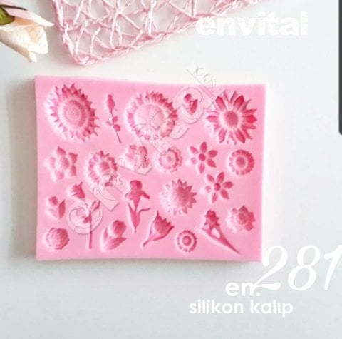 çoklu çiçekler silikon kalıp