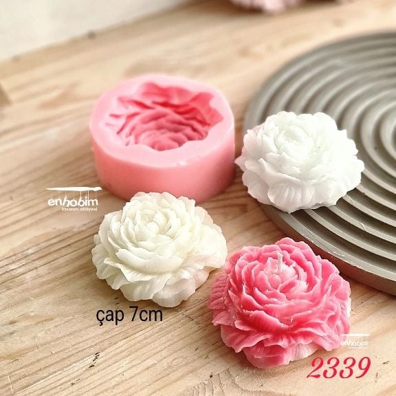 Şakayık orta boy 7 cm mum silikon kalıp