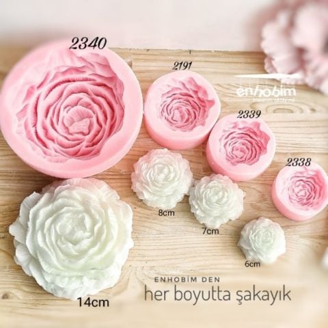 Şakayık orta boy 7 cm mum silikon kalıp