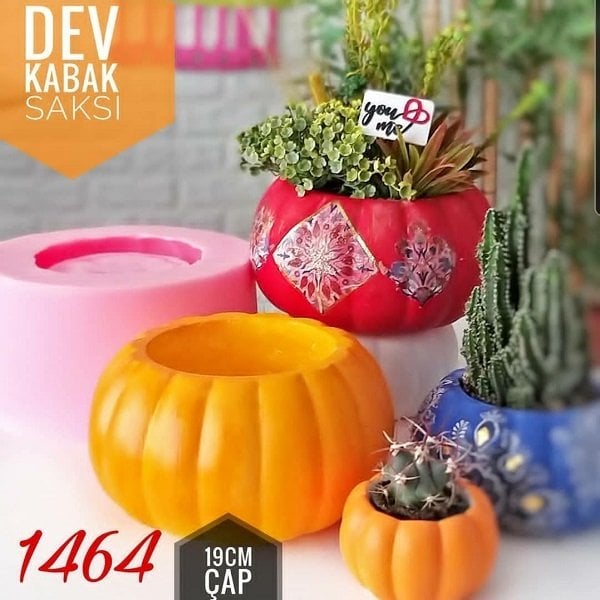 Dev kabak saksı silikon kalıp