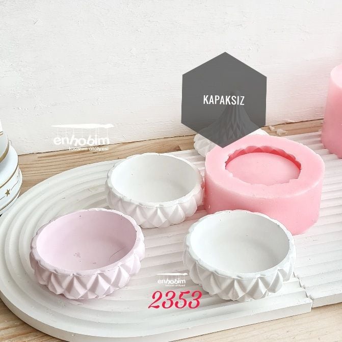 Baklava desen küçükboy mum kabı silikonkalıp