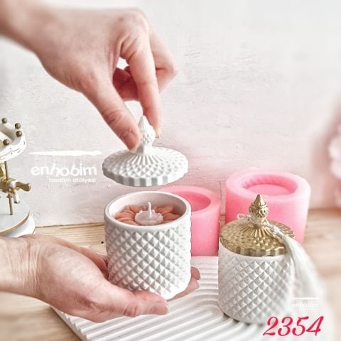 Baklava desen uzun kapaklı KUTU silikon kalıp