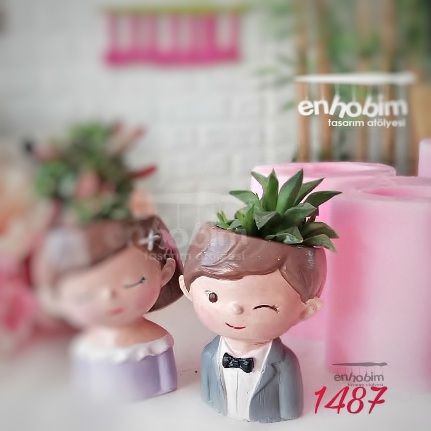 Damat saksı silikon kalıp