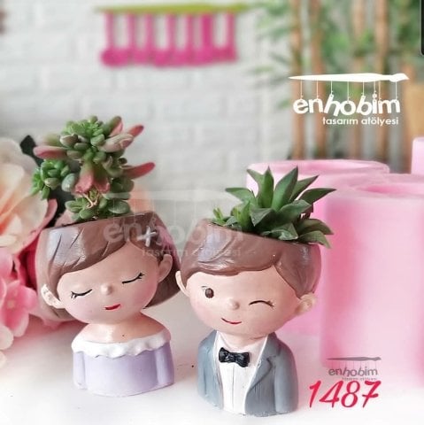 Damat saksı silikon kalıp
