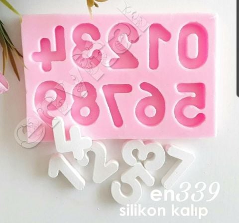 3 cm düz rakamlar silikon kalıp