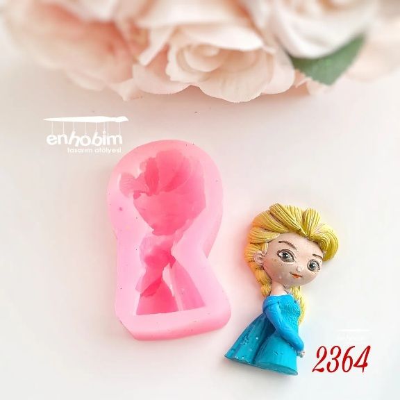 Frozen ELSA  2 boyutlu Silikon kalıp
