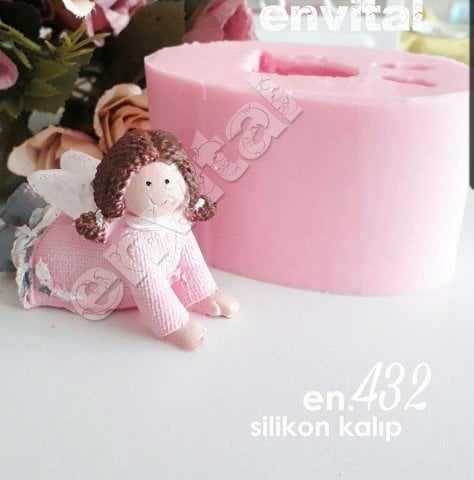 Uzanan melek kız silikon kalıp