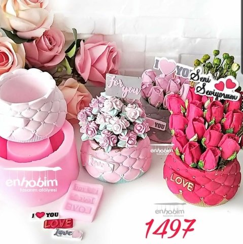En love saksı silikon kalıp