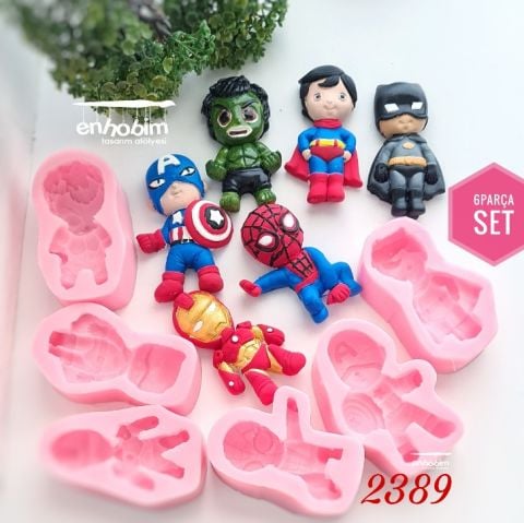 6lı Kahramalar Set Silikon Kalıp