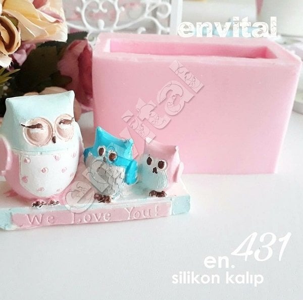 3lü baykuş silikon kalıp