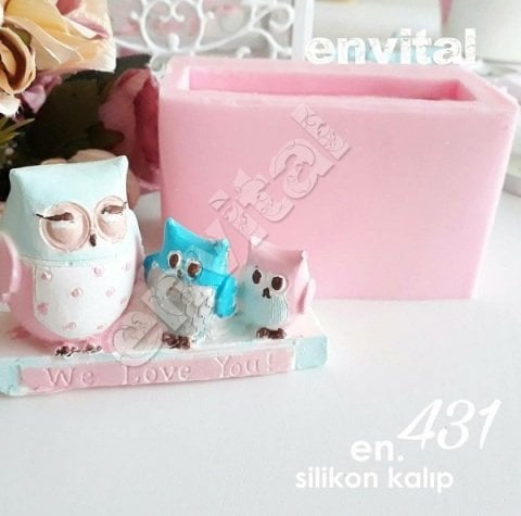 3lü baykuş silikon kalıp