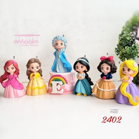 Prenses 2 boyutlu  Kızlar 6lı Set Silikon Kalıp
