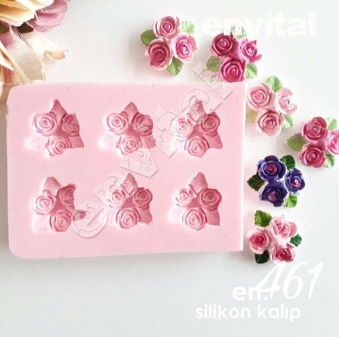çoklu çiçek silikon kalıp
