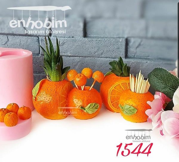 Portakal kürdanlık  set silikon kalıp