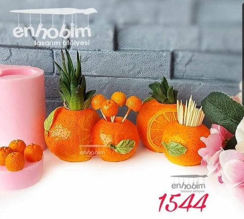 Portakal kürdanlık  set silikon kalıp