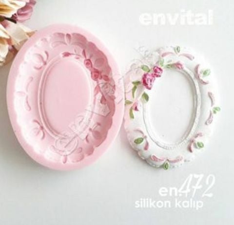 Çiçekli çerçeve silikon kalıp