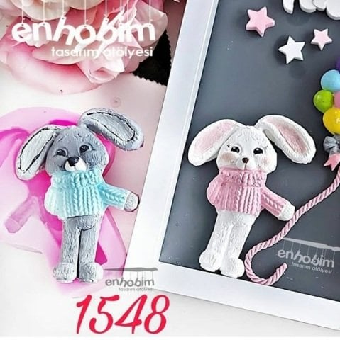 Kazaklı tavşan pano içi silikon kalıp