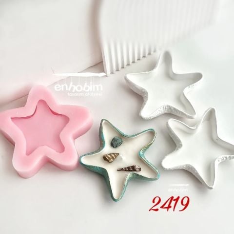 Deniz Yıldızı  mumluk sunumluk silikon kalıp