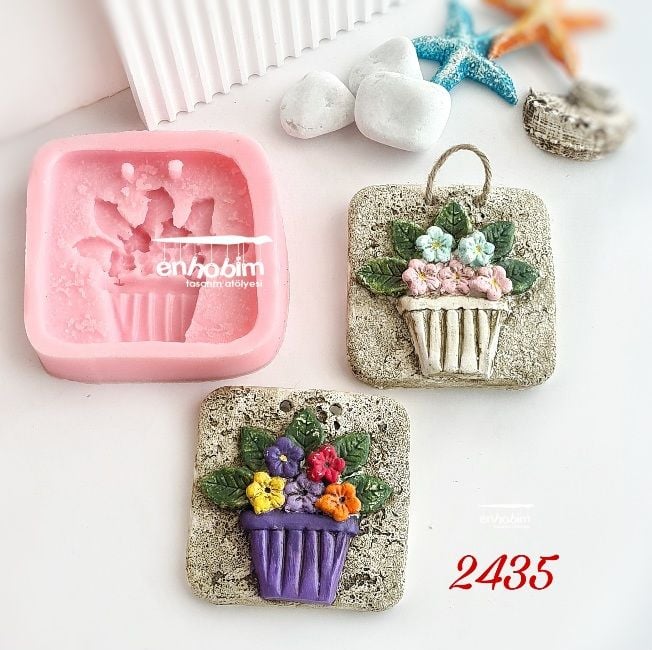 Çicekli duvar süsü silikonkalıp