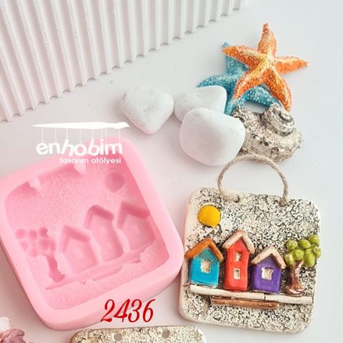 Sıralı evler kapı duvar süsü silikonkalıp