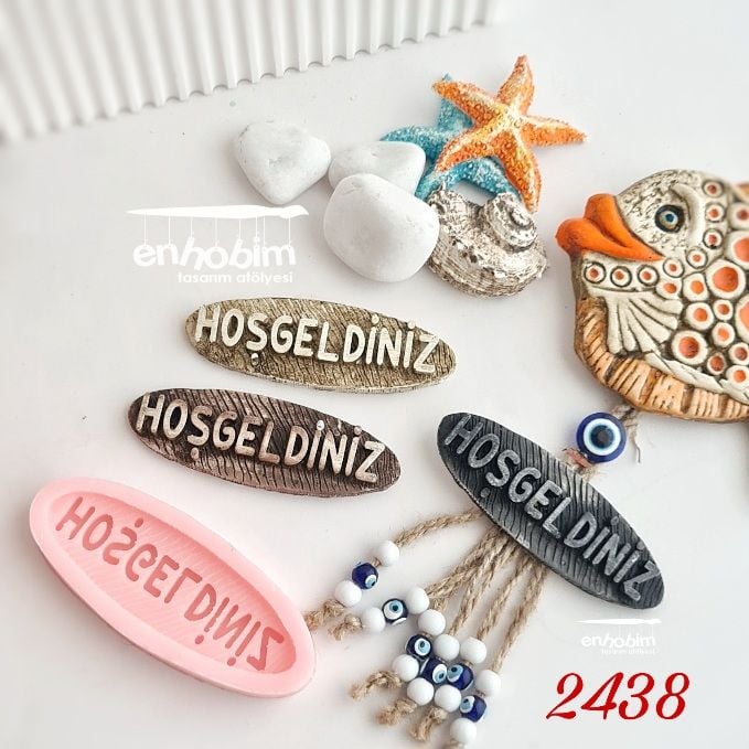 HOŞGELDINİZ  yazı silikon kalıp