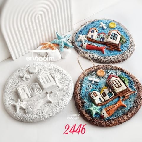 Balıklı pano duvar süsü   silikon kalıp