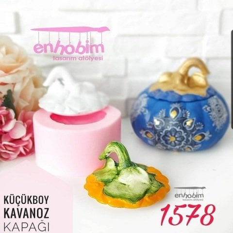 Küçük boy balkabağı kapak silikon kalıp