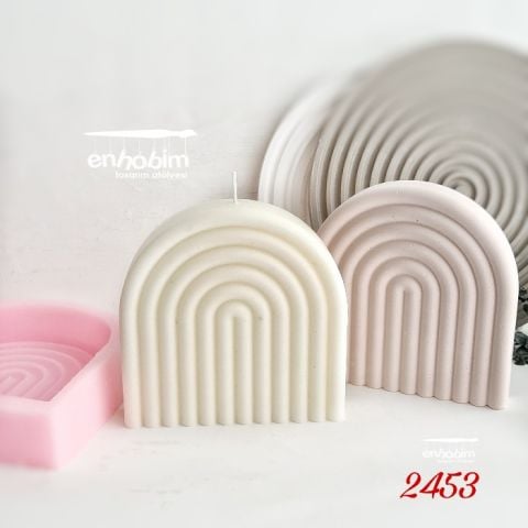 Gökkuşağı rainbow mum Silikon kalıp