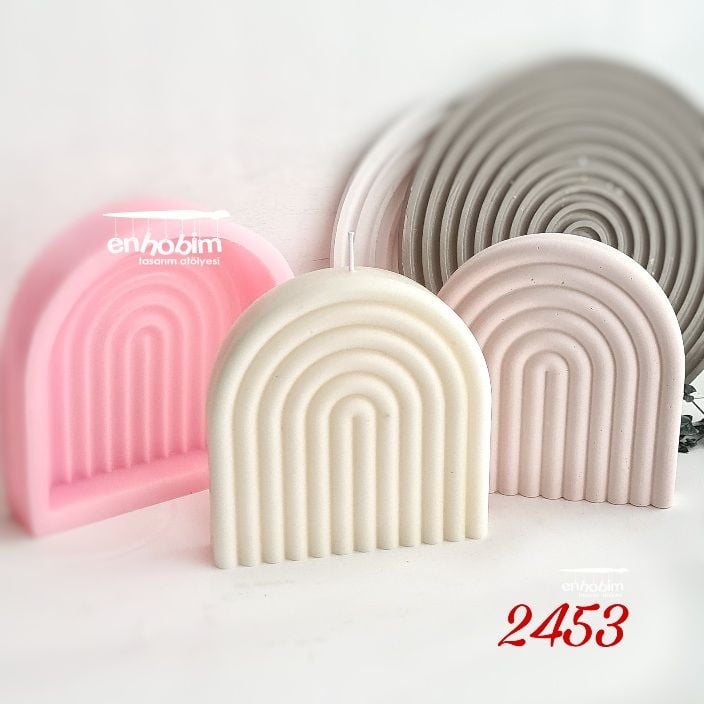 Gökkuşağı rainbow mum Silikon kalıp