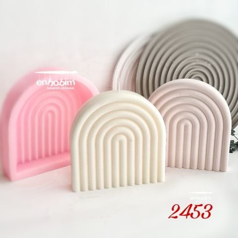 Gökkuşağı rainbow mum Silikon kalıp