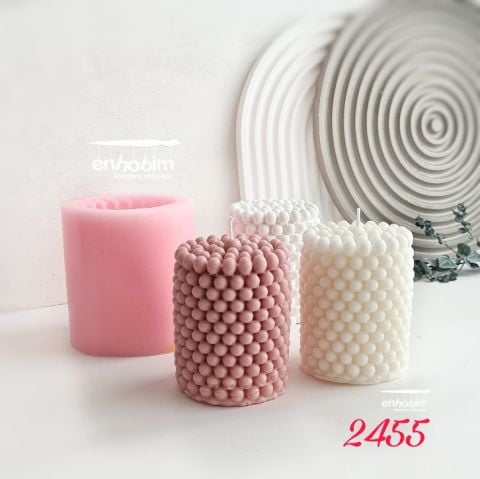 Büyük boncuk silindir mum silikonkalıp