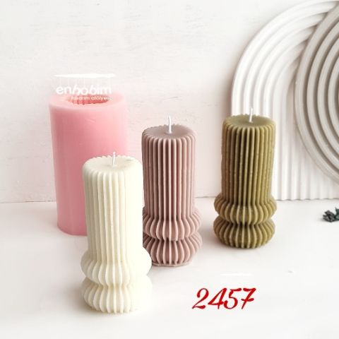 Çizgili desen Mum silikonkalıp