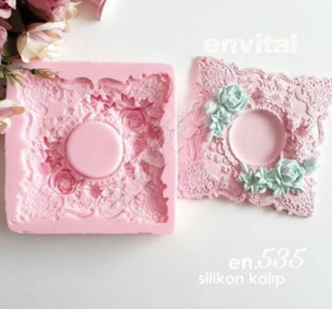 Kare desenli çerçeve silikon kalıp